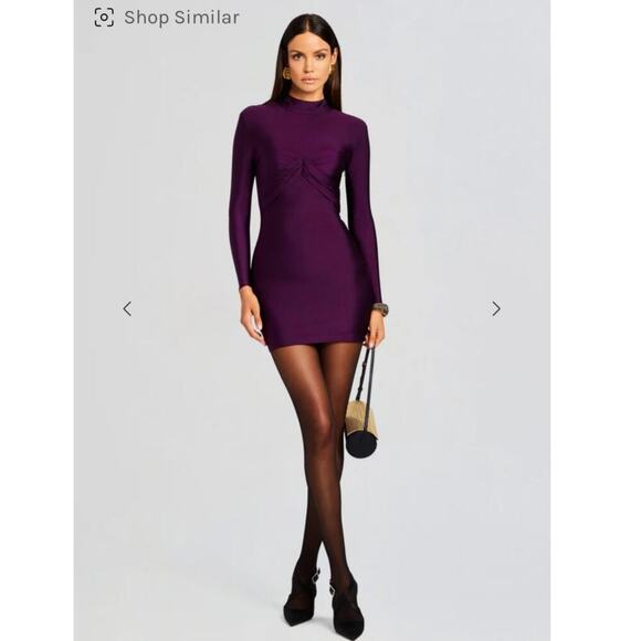 SER.O.YA Dresses & Skirts - NWT Seroya SER.O.YA. Margie eggplant purple mini dress long sleeve size medium